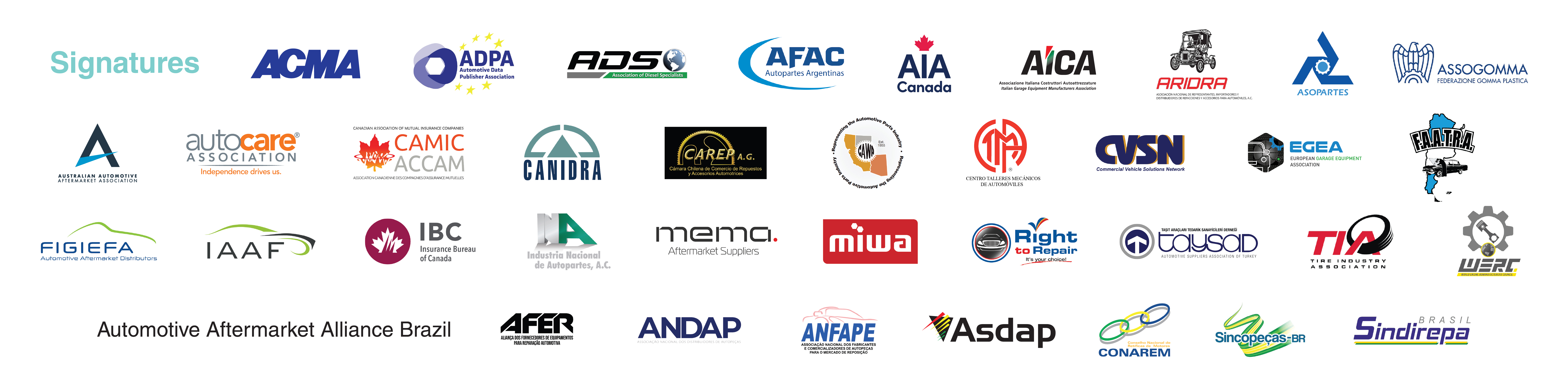 Global Vehicle Right to Repair Signatories Global Vehicle Right to Repair Signatories