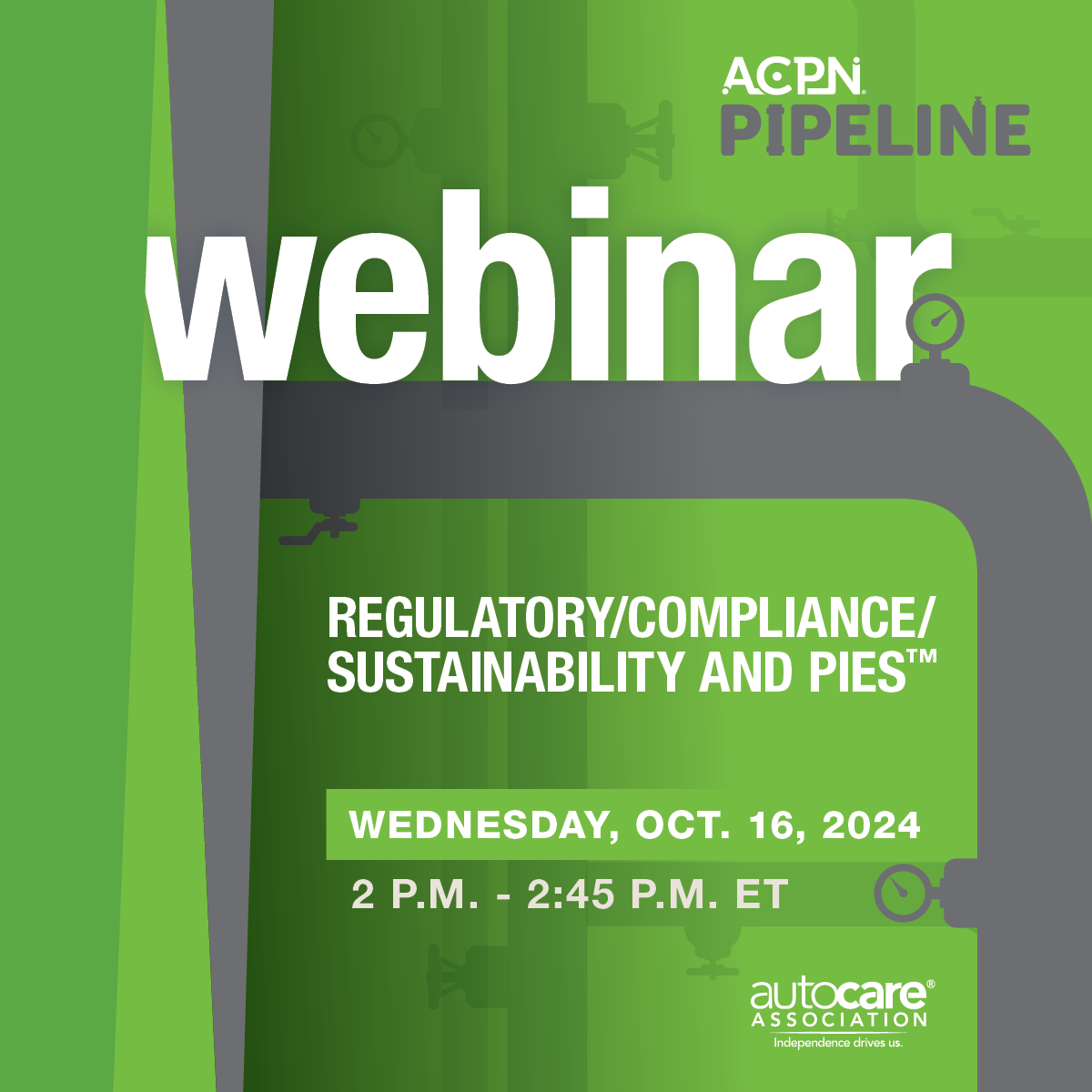 Image of the October ACPN Pipeline Webinar title and date and time